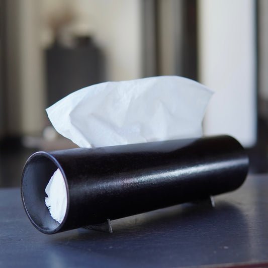 丸鋼管のティッシュケース