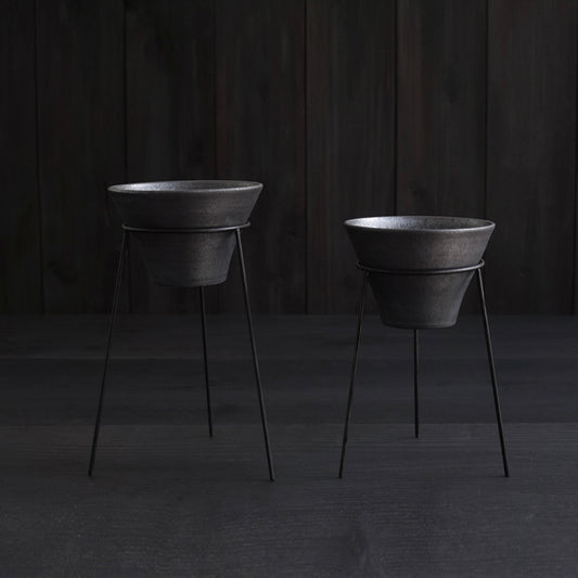 陶器と鉄のコーヒードリッパーセット